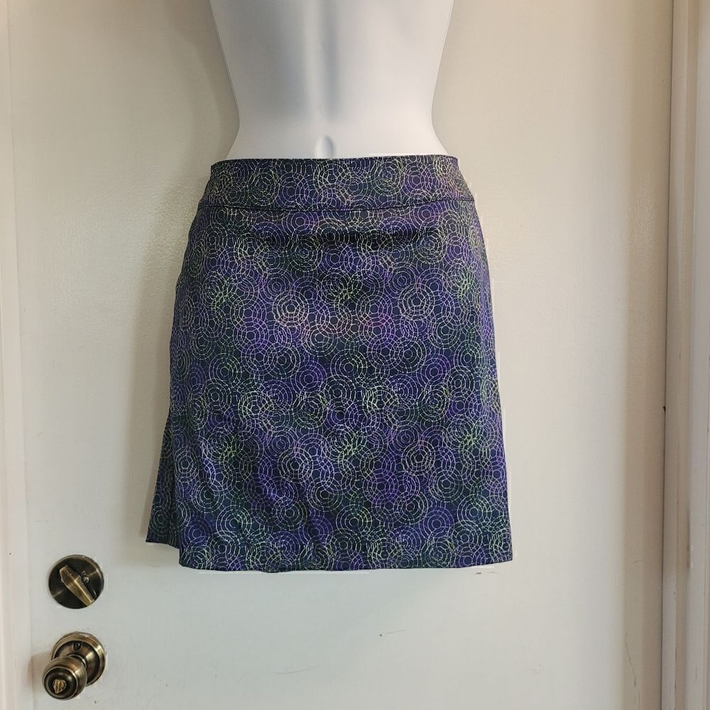 Izod Golf Skort Skirt Light Weight Quick Dry Breathable Zip Pocket
